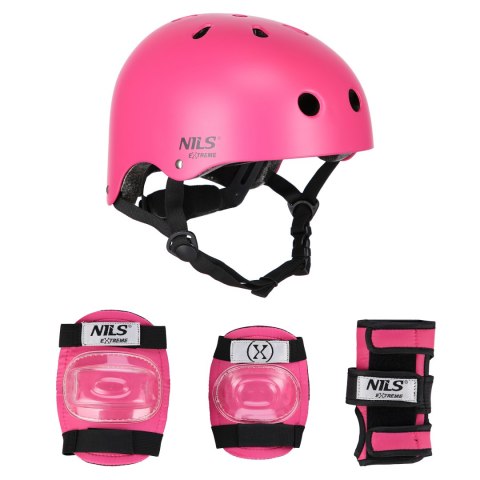 MR290+H230 KASK Z OCHRANIACZAMI ZESTAW RÓŻOWY ROZM. S NILS EXTREME MR290+H230 KASK Z OCHRANIACZAMI ZESTAW RÓŻOWY ROZM. S NILS EXTREME