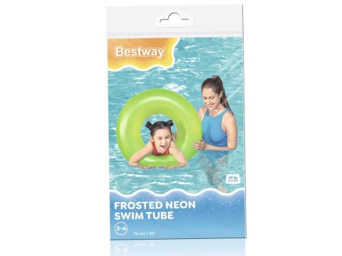 Bestway Dmuchane koło do pływania ZIELONE 76cm 36024