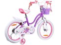 RoyalBaby Rower dziecięcy STAR GIRL 14" koszyk kółka boczne pchacz RB14G-1