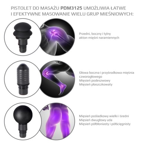 PDM3125H BLACK PISTOLET DO MASAŻU HMS PDM3125H BLACK PISTOLET DO MASAŻU HMS