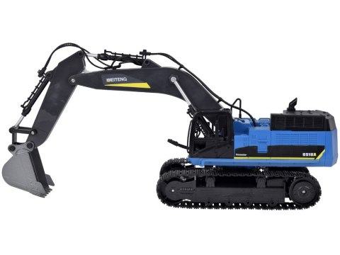 Solidna Koparka na gąsienicach efekt Dym Dźwięk Światło LED + Pilot RC0698 Solidna Koparka na gąsienicach efekt Dym Dźwięk Światło LED + Pilot RC0698