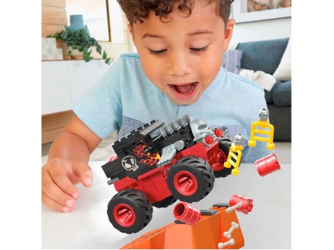 Hot Wheels Monster truck kaskaderskie klocki 151ele auto + rampa ZA5996