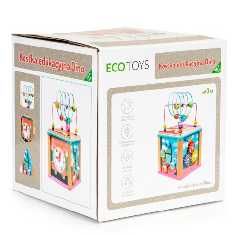 Drewniana kostka edukacyjna, sorter mula ECOTOYS Drewniana kostka edukacyjna, sorter mula ECOTOYS