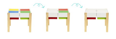 Drewniane meble dla dzieci zestaw stół + 2 krzesła ECOTOYS Drewniane meble dla dzieci zestaw stół + 2 krzesła ECOTOYS