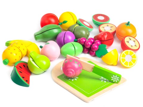Drewniane owoce do krojenia 20 sztuk ECOTOYS Drewniane owoce do krojenia 20 sztuk ECOTOYS
