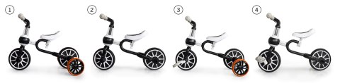 Rower rowerek biegowy 4w1 Pedały Kółka boczne czarny ECOTOYS Rower rowerek biegowy 4w1 Pedały Kółka boczne czarny ECOTOYS