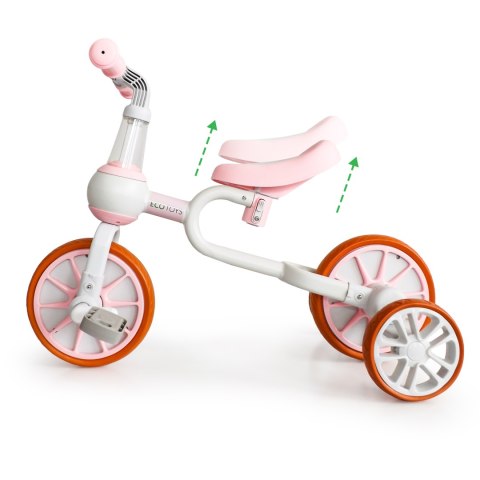 Rower rowerek biegowy 4w1 Pedały Kółka boczne różowy ECOTOYS Rower rowerek biegowy 4w1 Pedały Kółka boczne różowy ECOTOYS