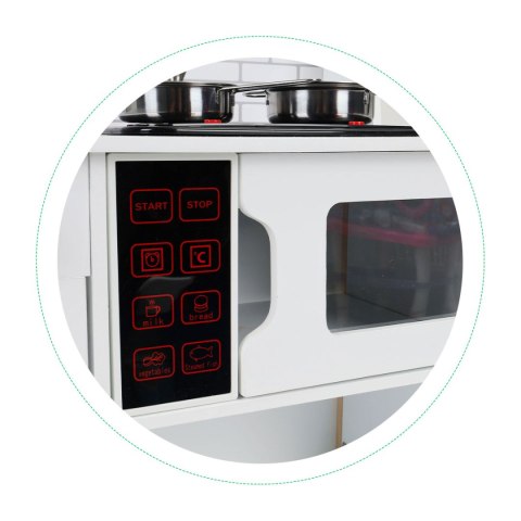 Drewniana kuchnia dla dzieci + dźwięki światełka ECOTOYS Drewniana kuchnia dla dzieci + dźwięki światełka ECOTOYS