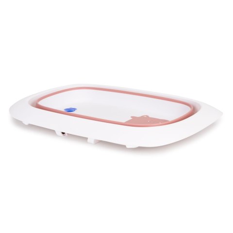 Wanienka dla dzieci wanna różowa składana z odpływem - Krówka ECOTOYS Wanienka dla dzieci wanna różowa składana z odpływem - Krówka ECOTOYS