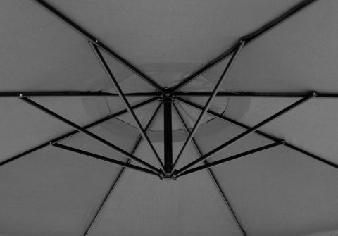 Parasol ogrodowy duży na wysięgniku składany 3,5 m szary MultiGarden Parasol ogrodowy duży na wysięgniku składany 3,5 m szary MultiGarden