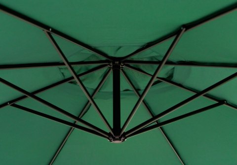 Parasol ogrodowy duży na wysięgniku składany 3,5 m zielony MultiGarden Parasol ogrodowy duży na wysięgniku składany 3,5 m zielony MultiGarden