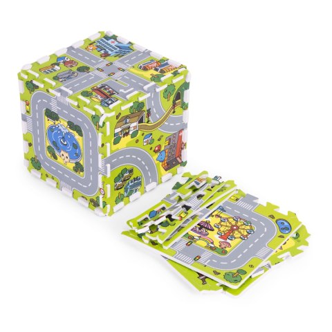 Duża mata piankowa EVA dla dzieci Miasto 90,5x90,5 cm 21 el. ECOTOYS Duża mata piankowa EVA dla dzieci Miasto 90,5x90,5 cm 21 el. ECOTOYS