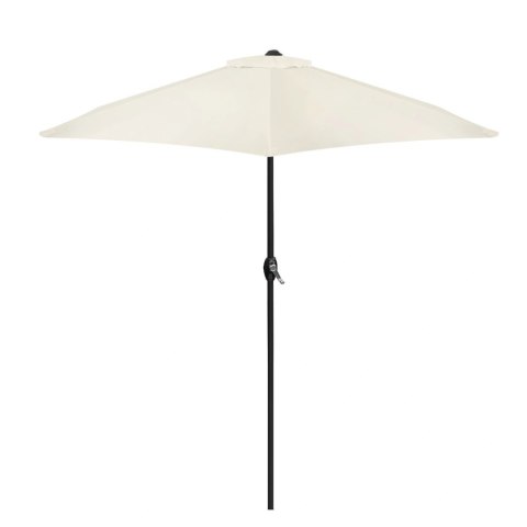 Składany parasol ogrodowy balkonowy regulowany 210 cm beżowy Składany parasol ogrodowy balkonowy regulowany 210 cm beżowy